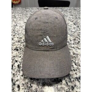 Adidas Climalite Hat Light Gray Lightweight Athletic Strapback Cotton